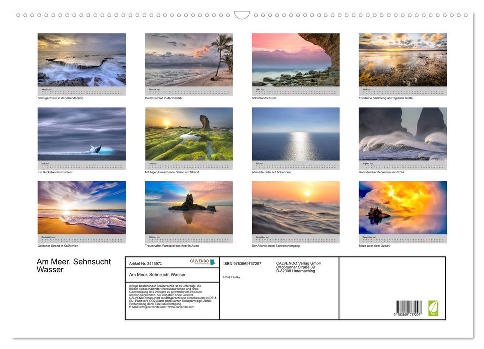 Am Meer. Sehnsucht Wasser (CALVENDO Wandkalender 2027)