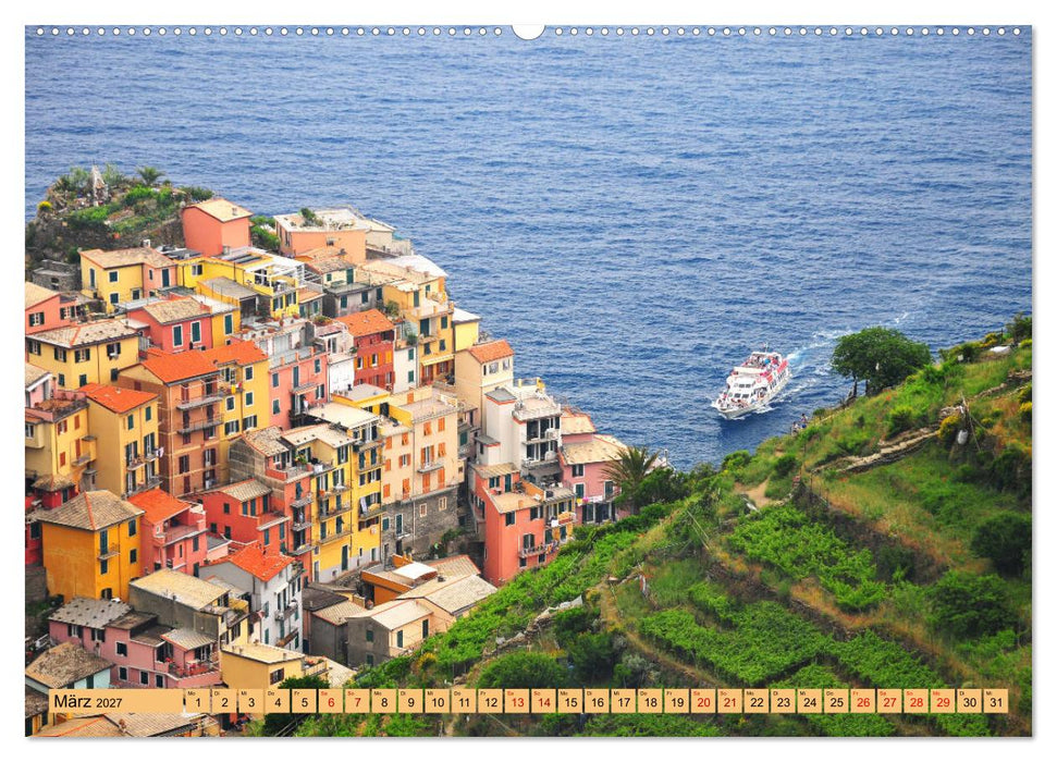 Cinque Terre - die bunten Dörfer Liguriens (CALVENDO Premium Wandkalender 2027)
