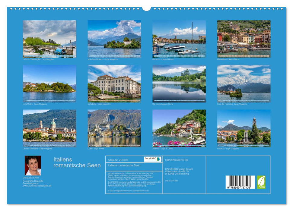 Italiens romantische Seen (CALVENDO Premium Wandkalender 2027)