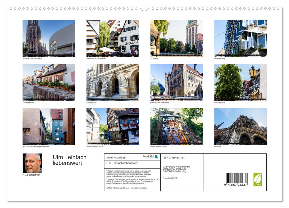 Ulm einfach liebenswert (CALVENDO Premium Wandkalender 2027)
