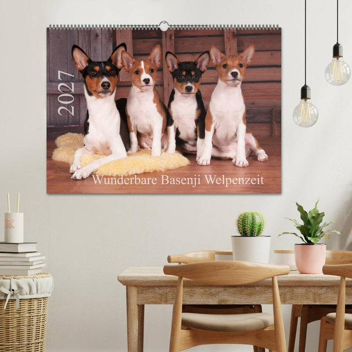 Wunderbare Basenji Welpenzeit (CALVENDO Wandkalender 2027)