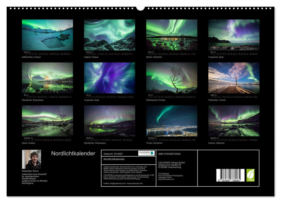 Nordlichtkalender (CALVENDO Premium Wandkalender 2027)