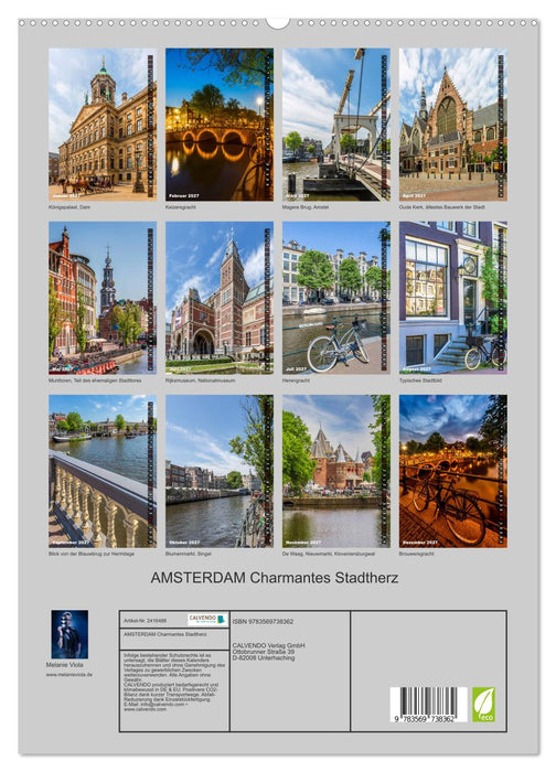 AMSTERDAM Charmantes Stadtherz (CALVENDO Premium Wandkalender 2027)