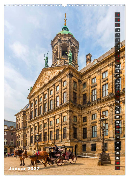 AMSTERDAM Charmantes Stadtherz (CALVENDO Premium Wandkalender 2027)