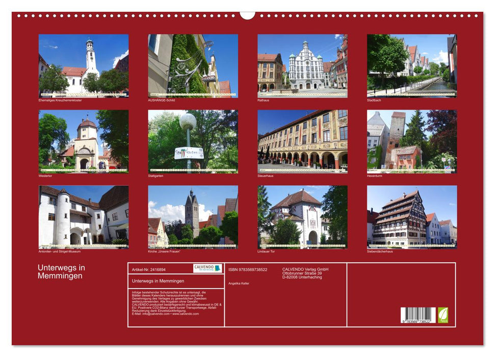 Unterwegs in Memmingen (CALVENDO Wandkalender 2027)
