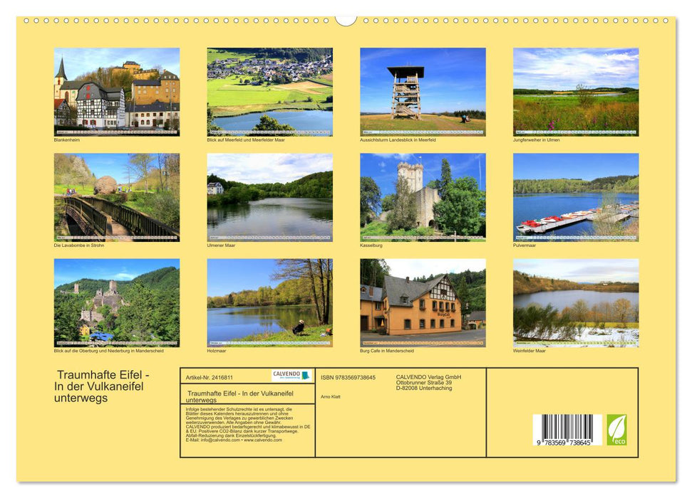 Traumhafte Eifel - In der Vulkaneifel unterwegs (CALVENDO Premium Wandkalender 2027)