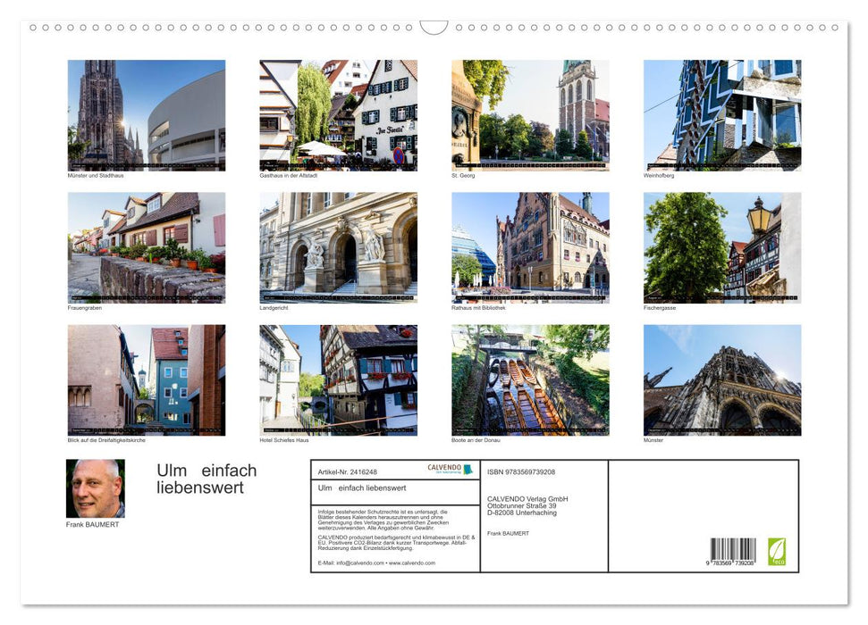 Ulm einfach liebenswert (CALVENDO Wandkalender 2027)