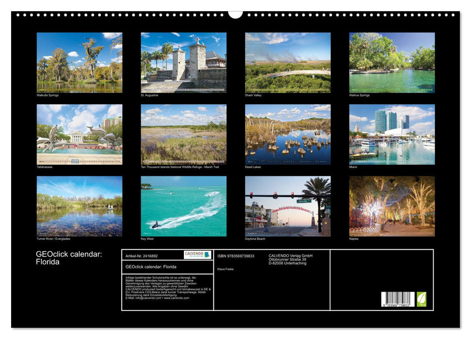 GEOclick calendar: Florida (CALVENDO Wandkalender 2027)