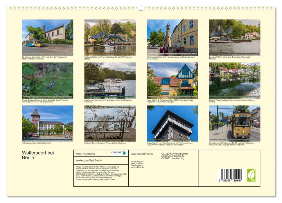 Woltersdorf bei Berlin (CALVENDO Premium Wandkalender 2027)