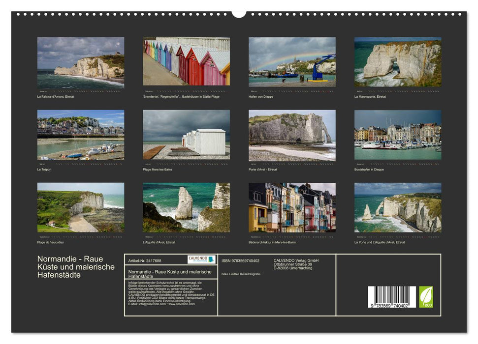 Normandie - Raue Küste und malerische Hafenstädte (CALVENDO Premium Wandkalender 2027)