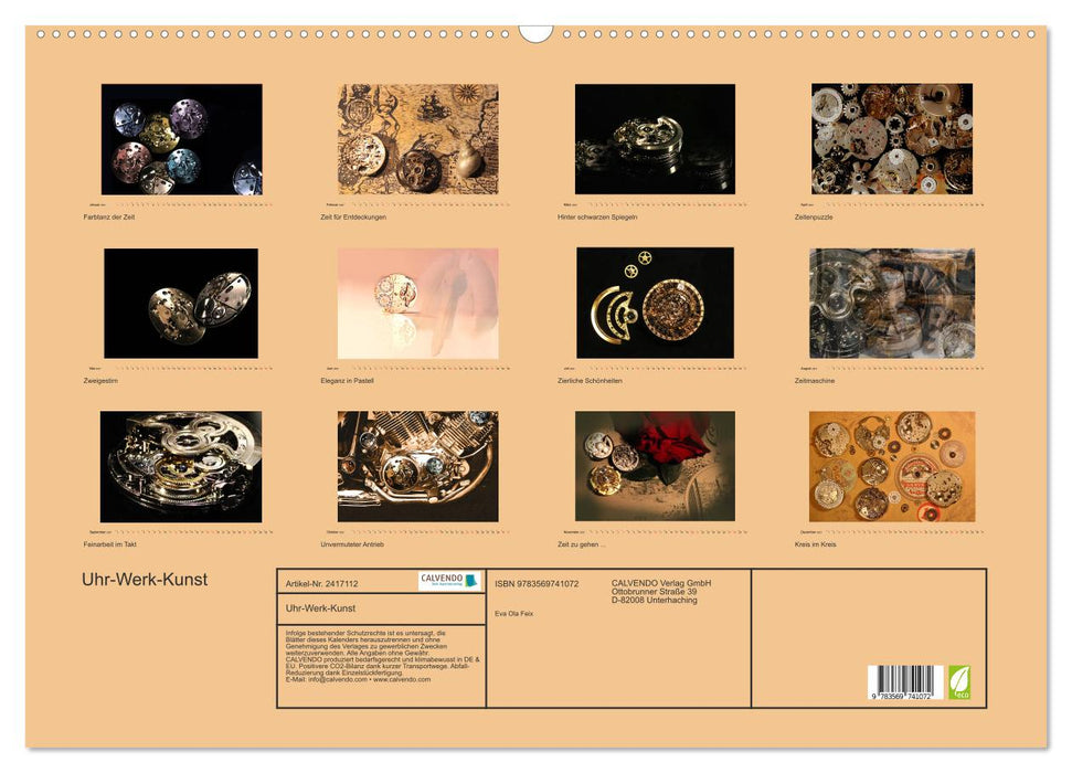 Uhr-Werk-Kunst (CALVENDO Wandkalender 2027)
