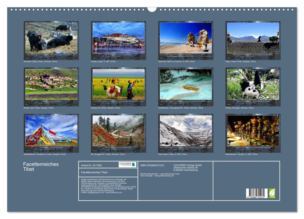 Facettenreiches Tibet (CALVENDO Wandkalender 2027)
