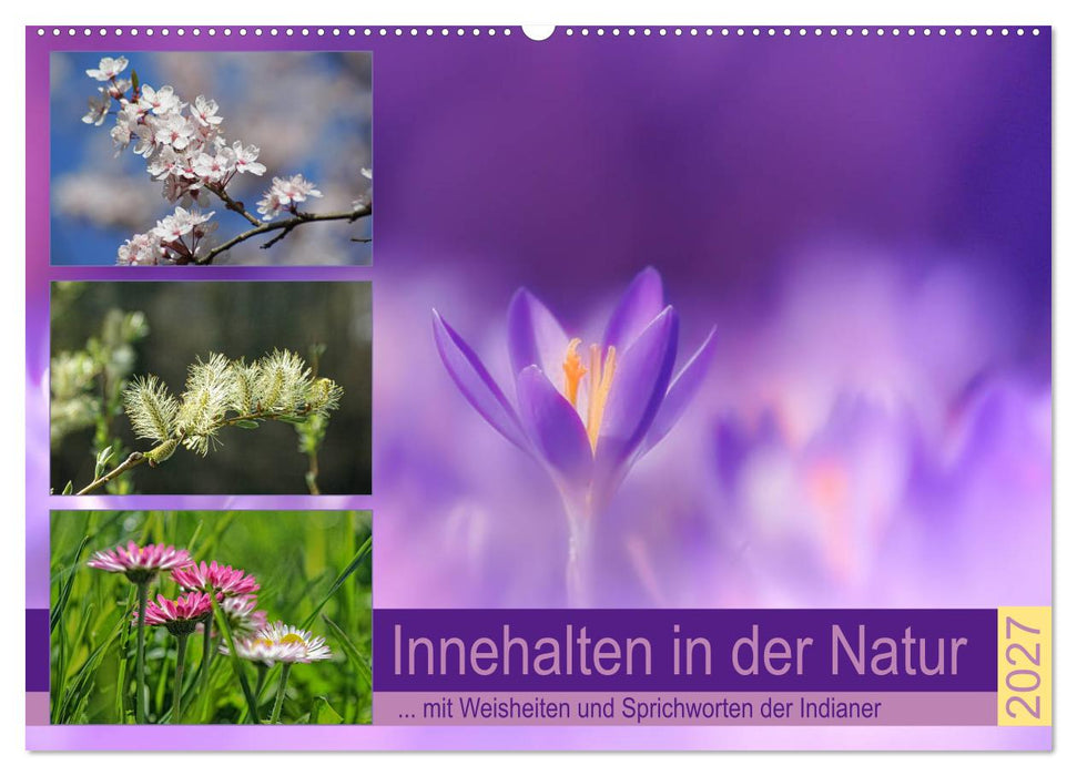 Innehalten in der Natur... mit Weisheiten und Sprichworten der Indianer (CALVENDO Wandkalender 2027)