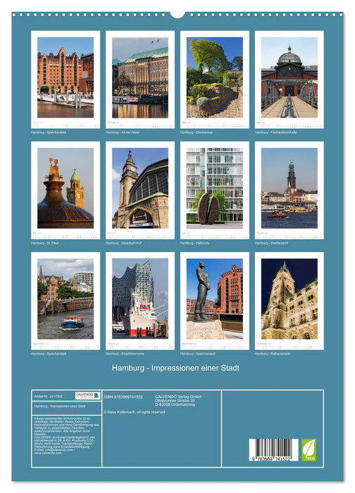 Hamburg - Impressionen einer Stadt (CALVENDO Premium Wandkalender 2027)