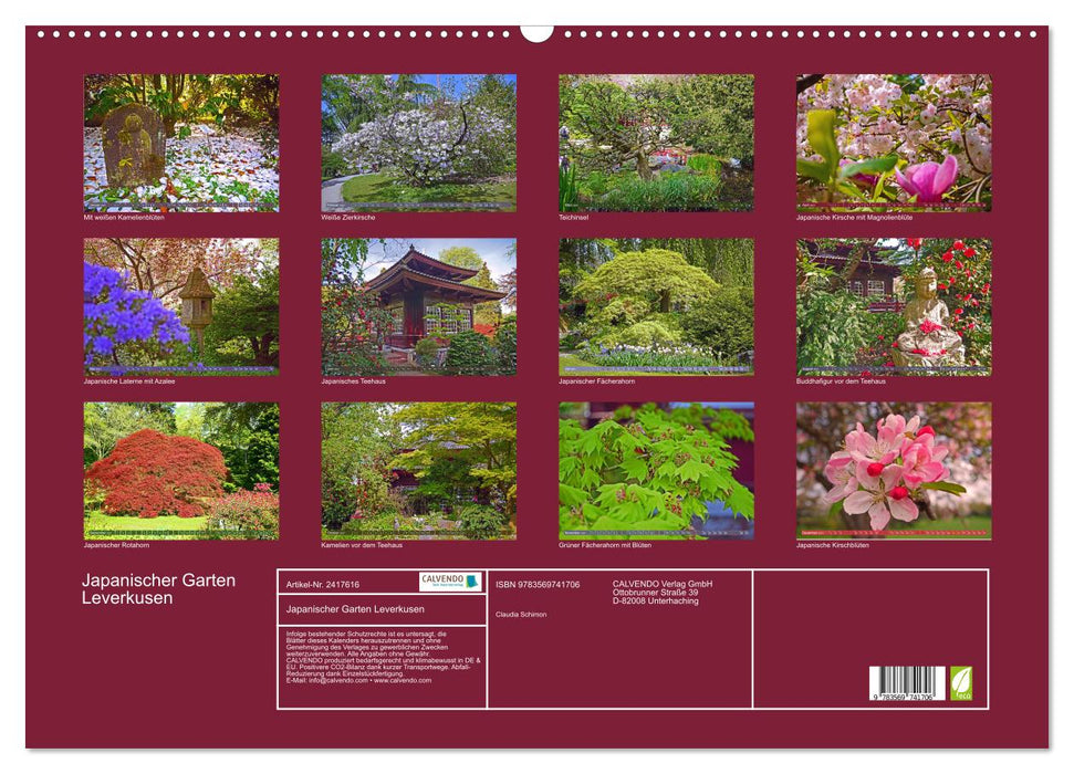 Japanischer Garten Leverkusen (CALVENDO Wandkalender 2027)