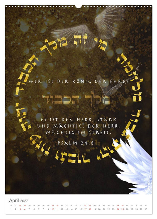 Psalmen Tehilim Hebräisch - Deutsch (CALVENDO Wandkalender 2027)