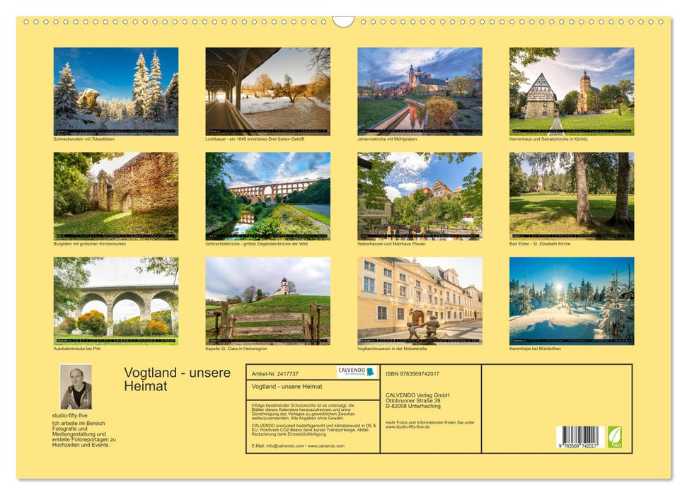 Vogtland - unsere Heimat (CALVENDO Wandkalender 2027)