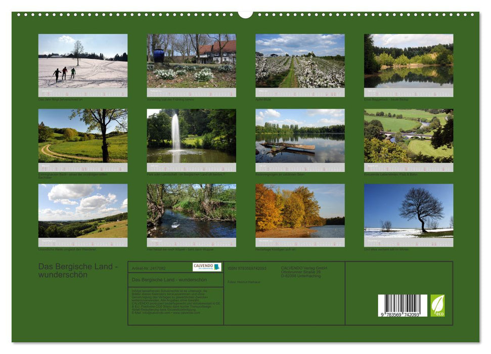 Das Bergische Land - wunderschön (CALVENDO Premium Wandkalender 2027)