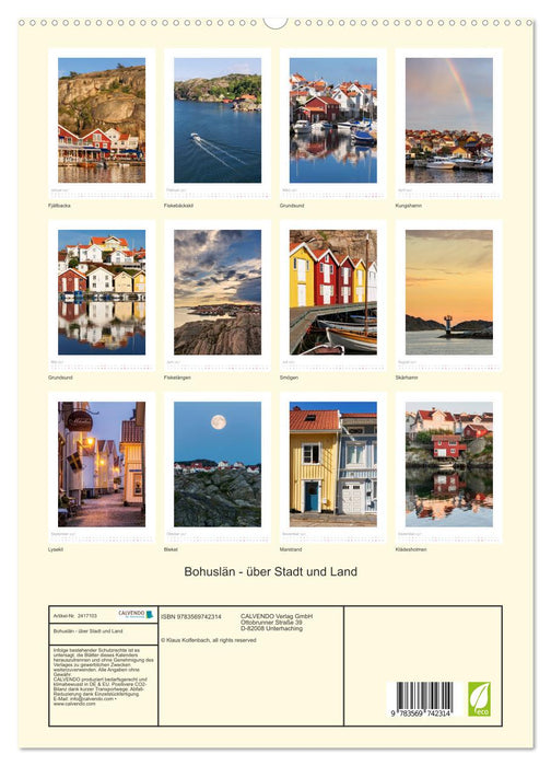 Bohuslän - über Stadt und Land (CALVENDO Premium Wandkalender 2027)