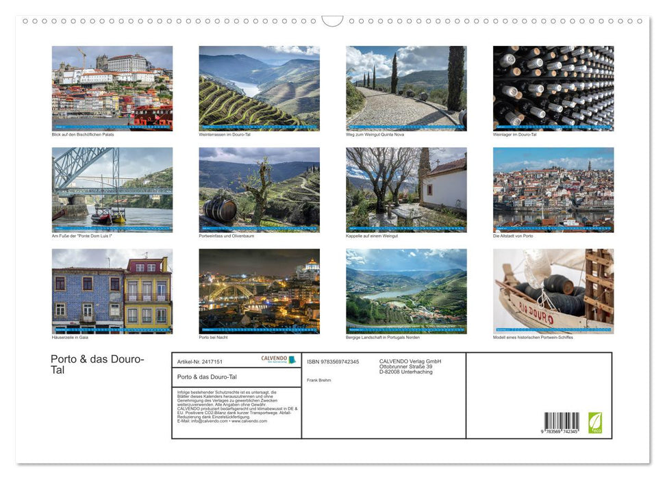 Porto & das Douro-Tal (CALVENDO Wandkalender 2027)