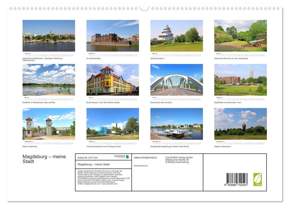 Magdeburg – meine Stadt (CALVENDO Premium Wandkalender 2027)