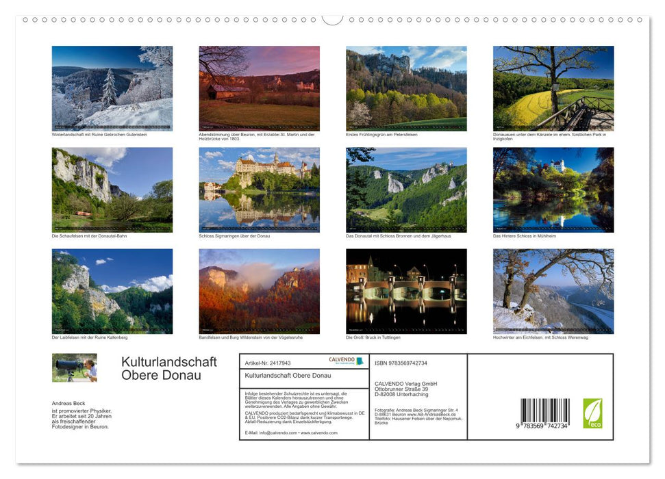 Kulturlandschaft Obere Donau (CALVENDO Premium Wandkalender 2027)