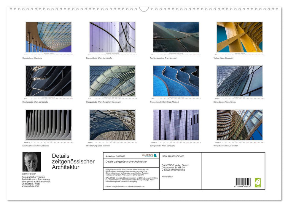 Details zeitgenössischer Architektur (CALVENDO Wandkalender 2027)