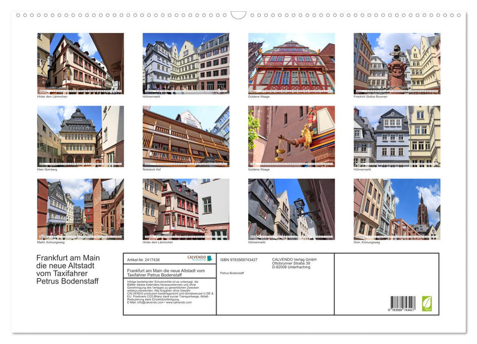 Frankfurt am Main die neue Altstadt vom Taxifahrer Petrus Bodenstaff (CALVENDO Wandkalender 2027)