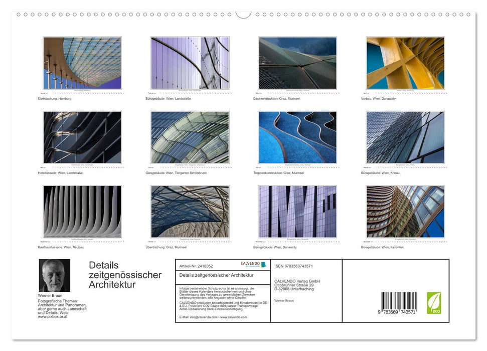 Details zeitgenössischer Architektur (CALVENDO Premium Wandkalender 2027)