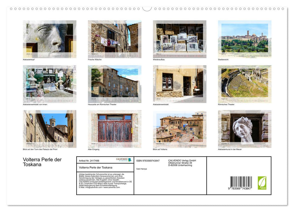 Volterra Perle der Toskana (CALVENDO Premium Wandkalender 2027)