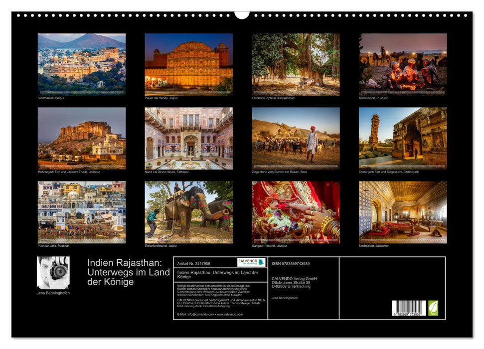 Indien Rajasthan: Unterwegs im Land der Könige (CALVENDO Wandkalender 2027)