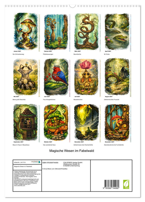 Magische Wesen im Fabelwald (CALVENDO Premium Wandkalender 2027)