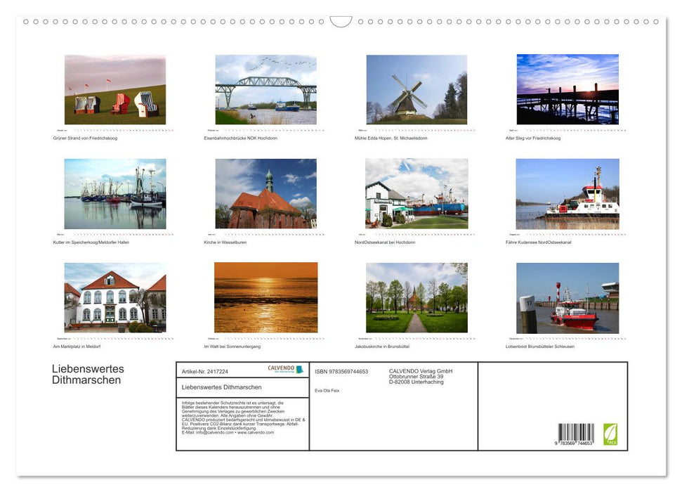 Liebenswertes Dithmarschen (CALVENDO Wandkalender 2027)