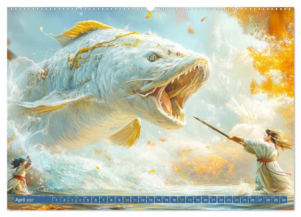 Bestien und tollkühne Kämpfer - Fantasiewerke (CALVENDO Wandkalender 2027)