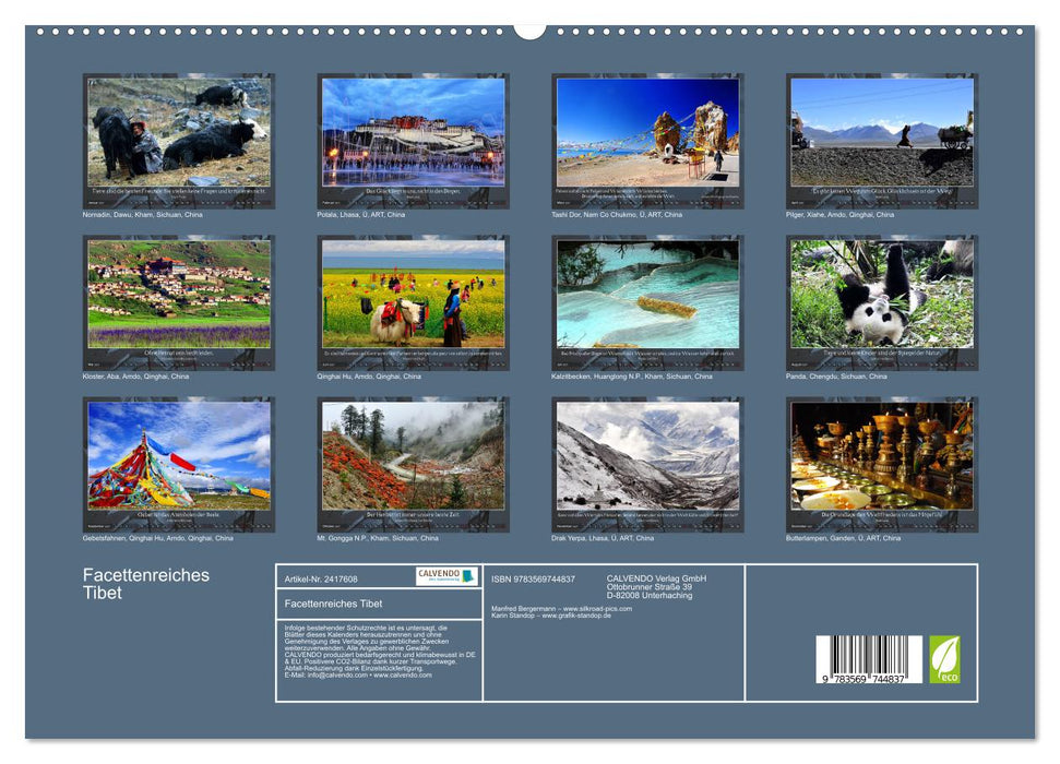 Facettenreiches Tibet (CALVENDO Premium Wandkalender 2027)