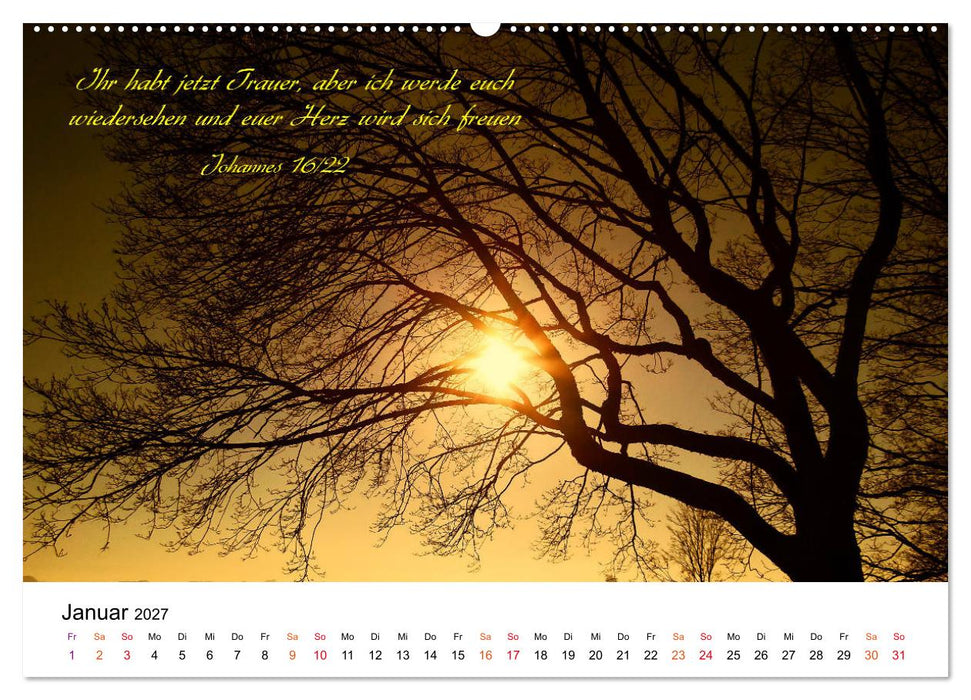 Zeit für Trauer - begleitet mit Zitaten (CALVENDO Wandkalender 2027)