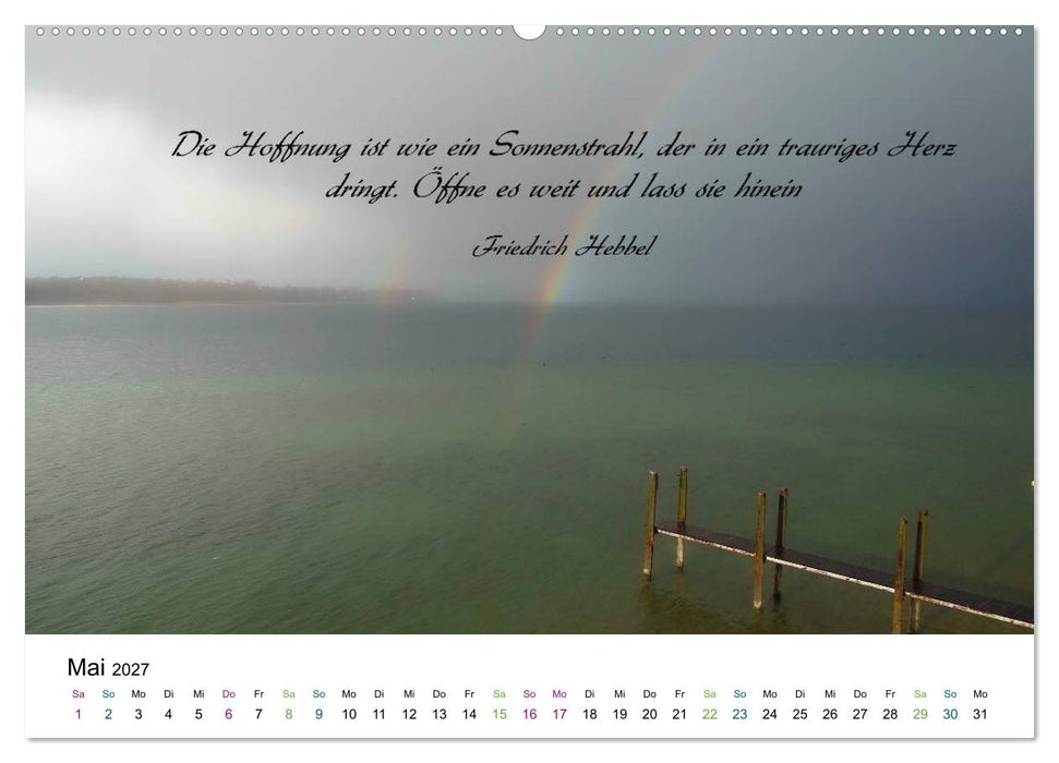 Zeit für Trauer - begleitet mit Zitaten (CALVENDO Wandkalender 2027)