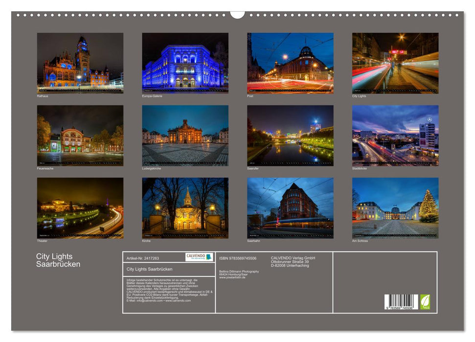 City Lights Saarbrücken (CALVENDO Wandkalender 2027)