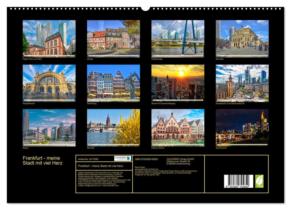 Frankfurt - meine Stadt mit viel Herz (CALVENDO Premium Wandkalender 2027)