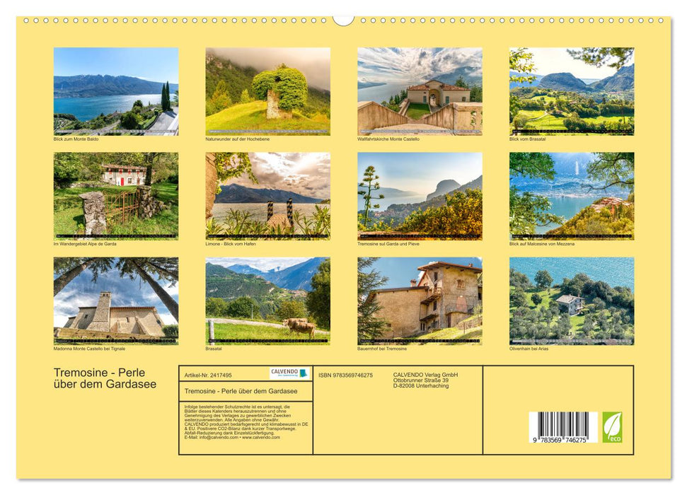 Tremosine - Perle über dem Gardasee (CALVENDO Premium Wandkalender 2027)
