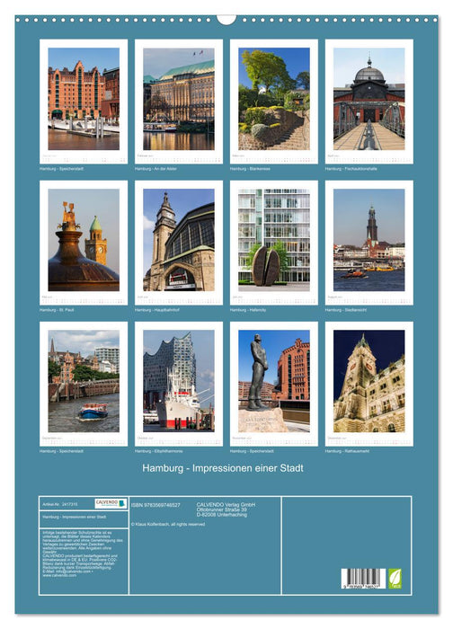 Hamburg - Impressionen einer Stadt (CALVENDO Wandkalender 2027)