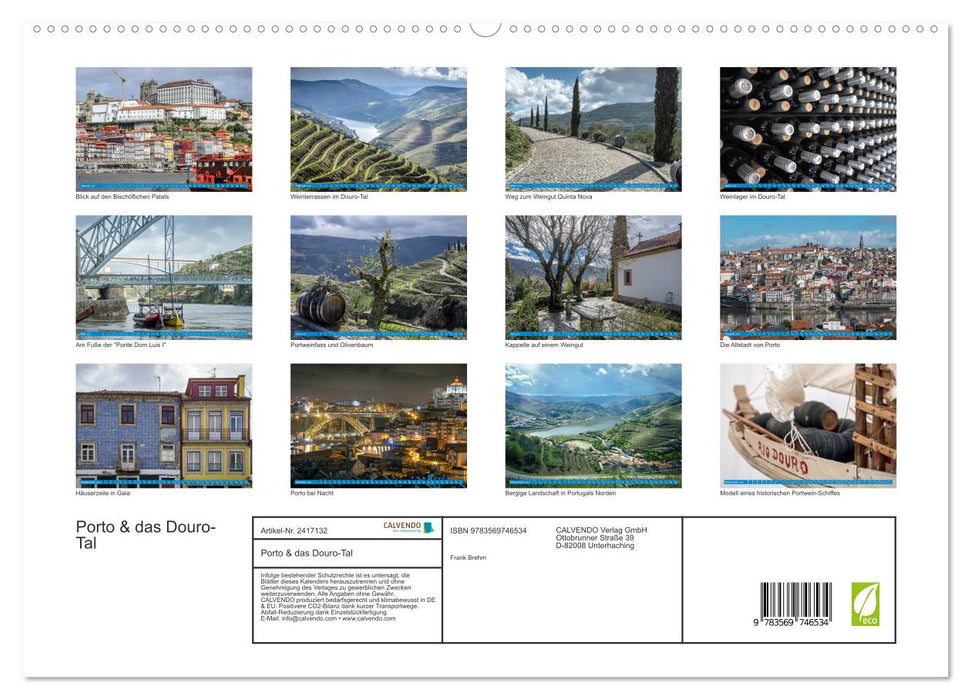 Porto & das Douro-Tal (CALVENDO Premium Wandkalender 2027)