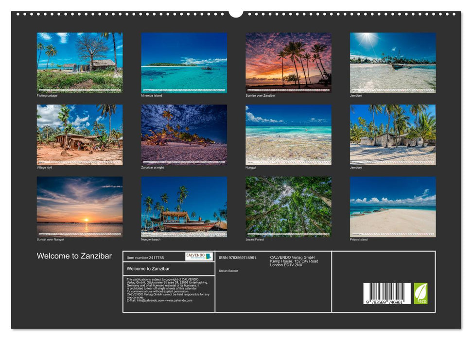 Welcome to Zanzibar (CALVENDO Premium-Calendar 2027)