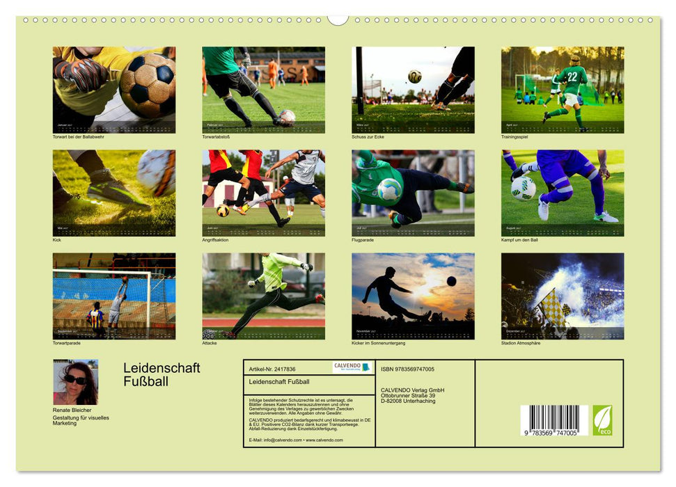 Leidenschaft Fußball (CALVENDO Premium Wandkalender 2027)