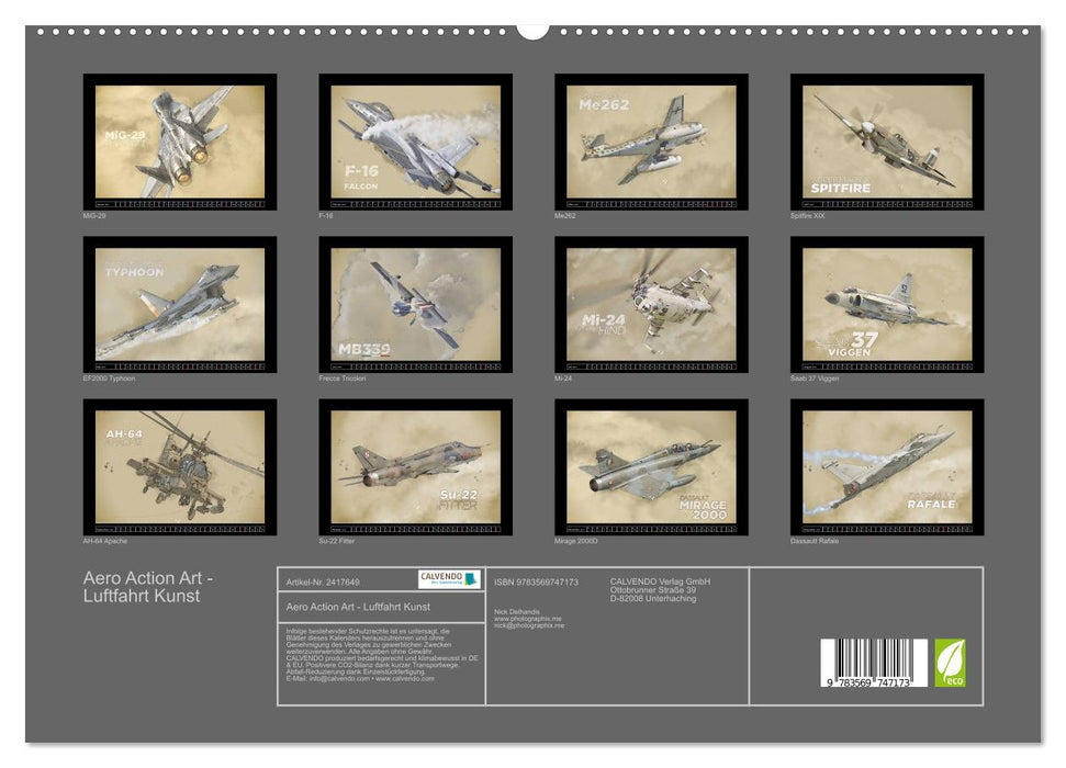 Aero Action Art - Luftfahrt Kunst (CALVENDO Premium Wandkalender 2027)