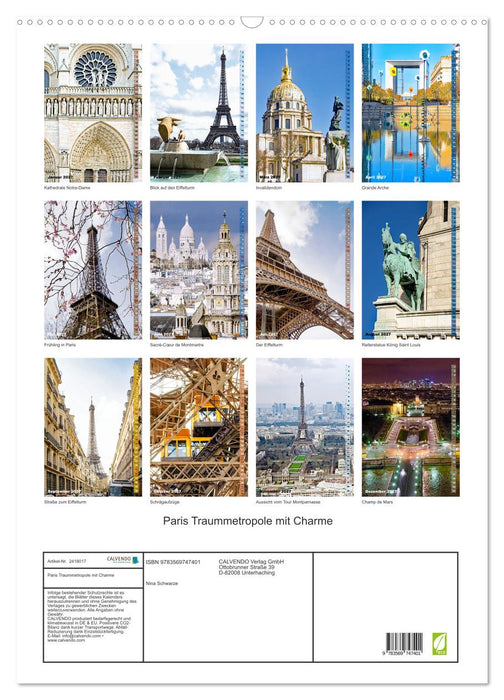 Paris Traummetropole mit Charme (CALVENDO Wandkalender 2027)