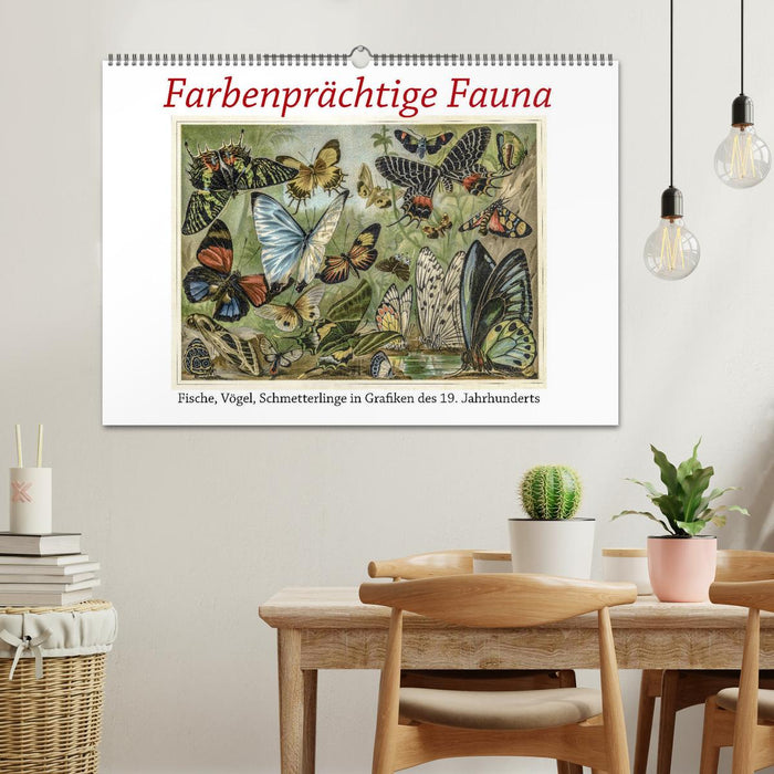Farbenprächtige Fauna. Fische, Vögel, Schmetterlinge in Grafiken des 19 Jahrhunderts (CALVENDO Wandkalender 2027)