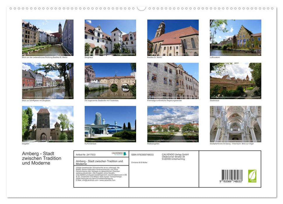 Amberg - Stadt zwischen Tradition und Moderne (CALVENDO Premium Wandkalender 2027)