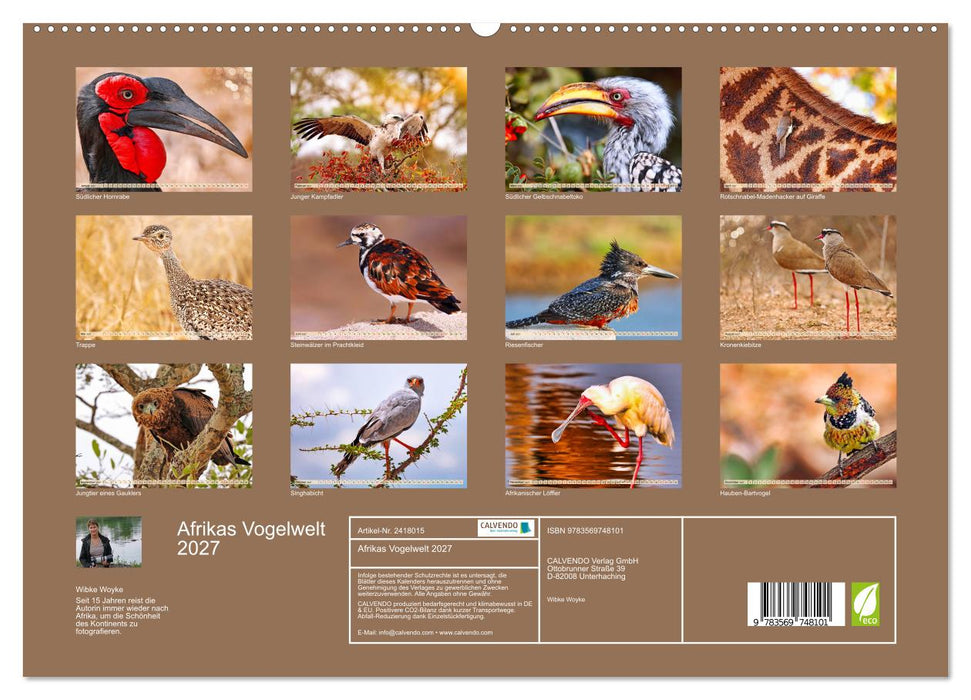 Afrikas Vogelwelt 2027 (CALVENDO Premium Wandkalender 2027)