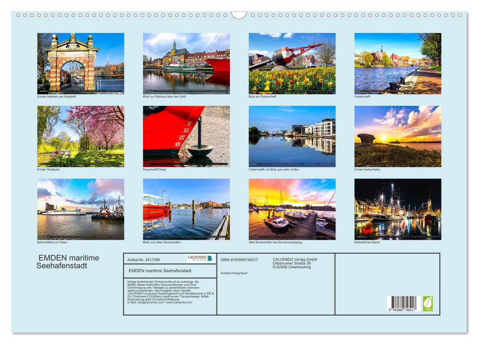 EMDEN maritime Seehafenstadt (CALVENDO Wandkalender 2027)
